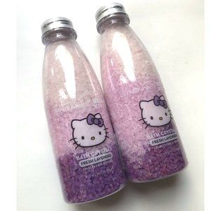 Lot 2x New Sealed The Creme Shop Hello Kitty Bath Crystals Fresh Lavender Vegan